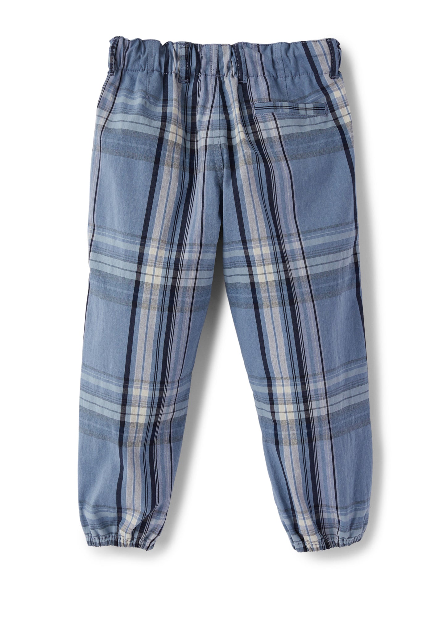 Boys | Tartan Cotton Trousers | Powder Blue