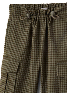 Checked Cargo Trousers | Verde Militare