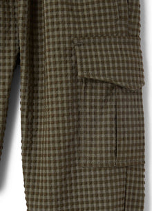 Checked Cargo Trousers | Verde Militare
