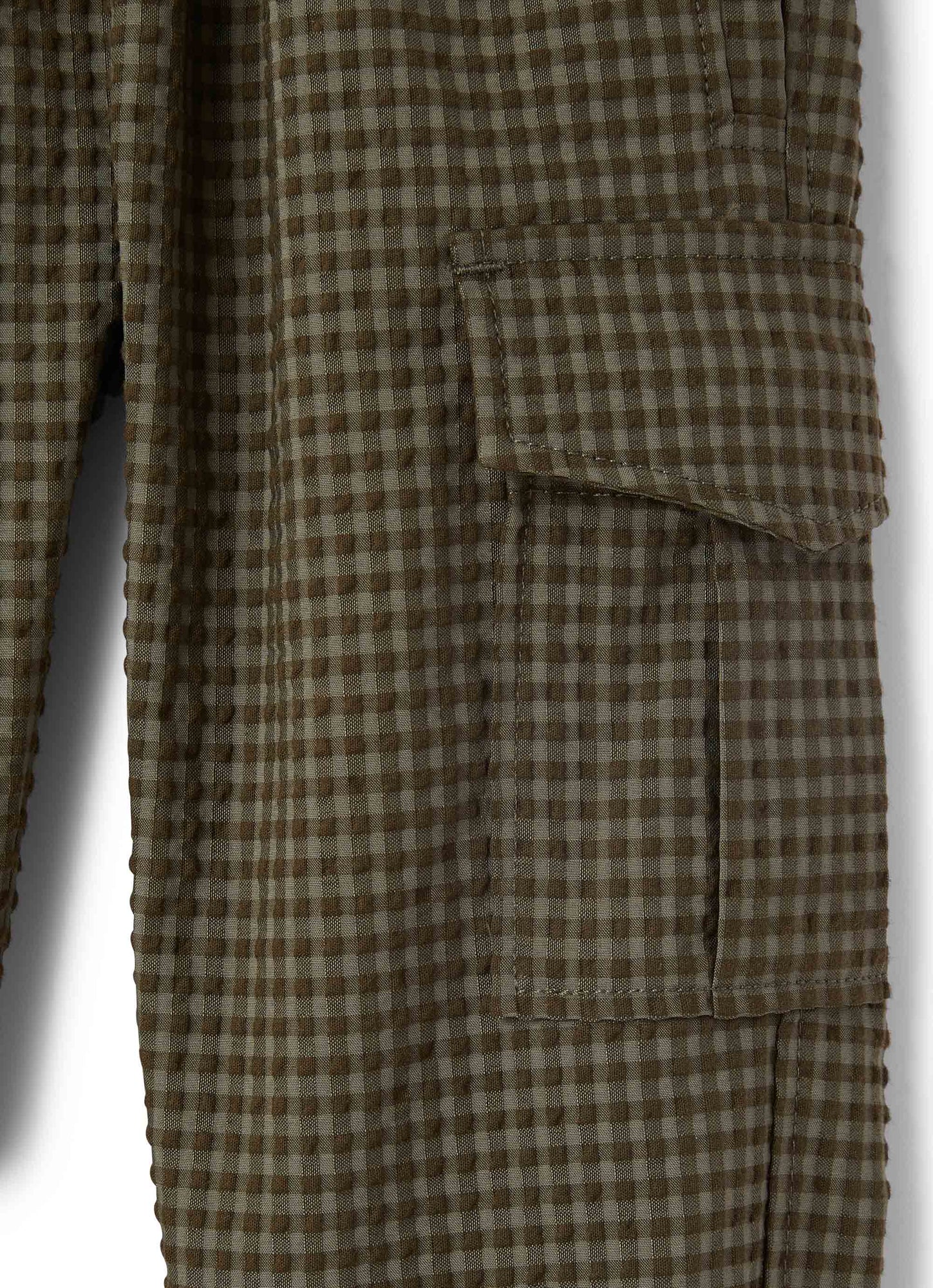 Checked Cargo Trousers | Verde Militare