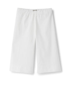 Culotte Trousers with Elastic Waist | White