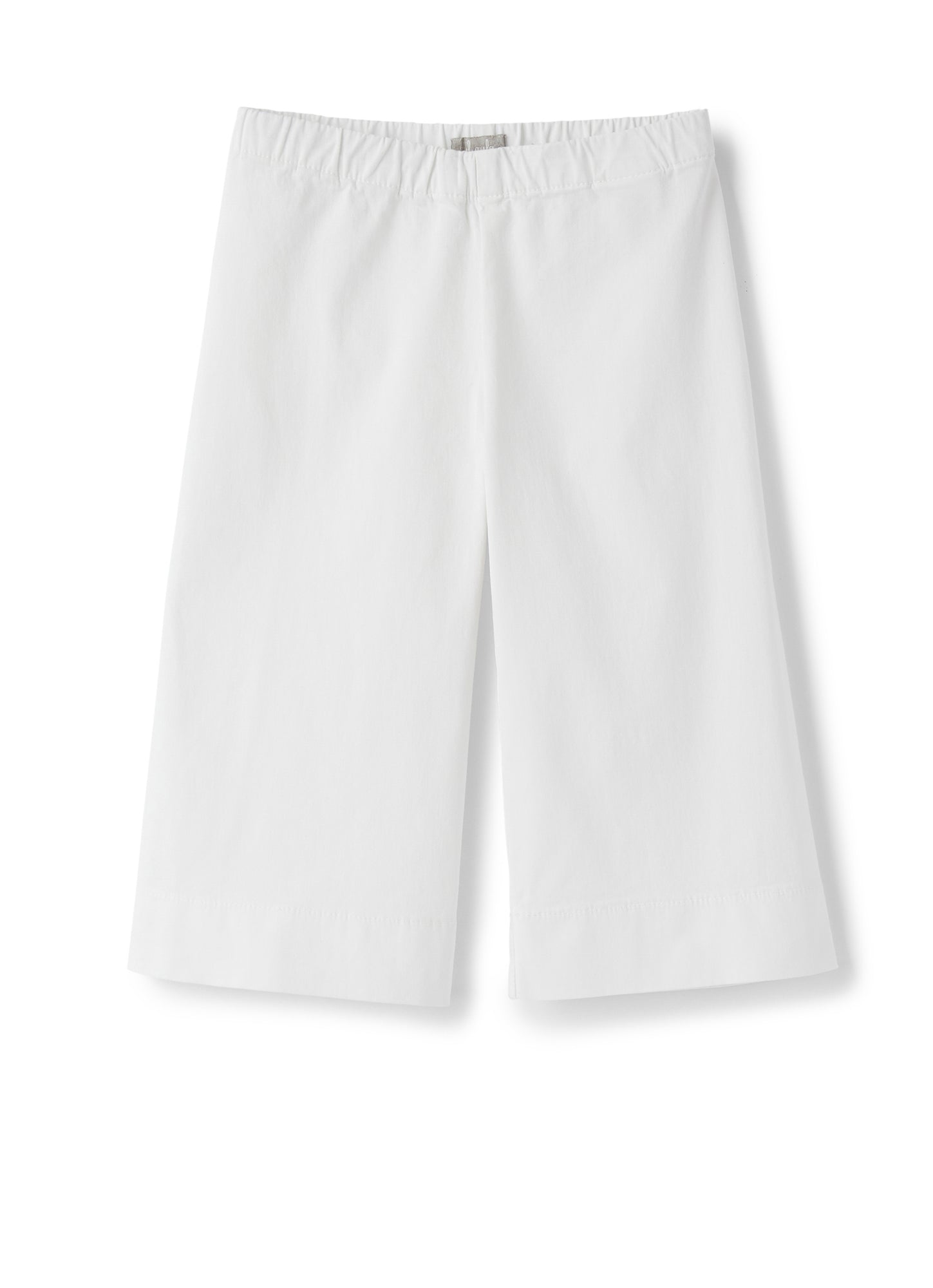 Culotte Trousers with Elastic Waist | White