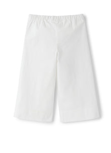 Girls | Culotte Trousers with Elastic Waist | White