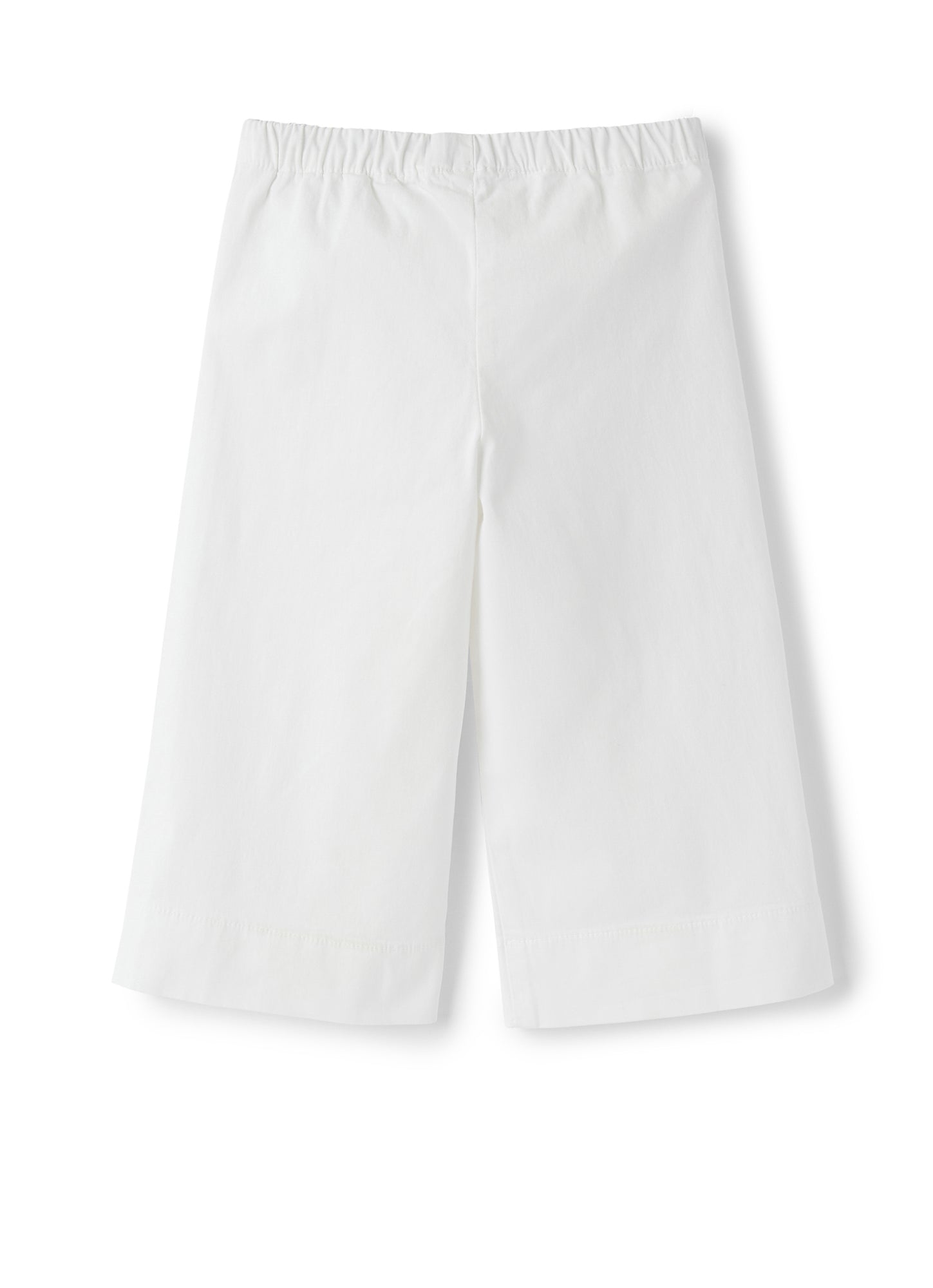 Culotte Trousers with Elastic Waist | White
