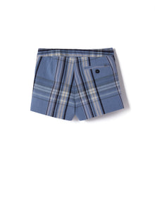 Girls | Tartan Shorts | Powder Blue
