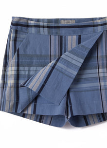 Girls | Tartan Shorts | Powder Blue