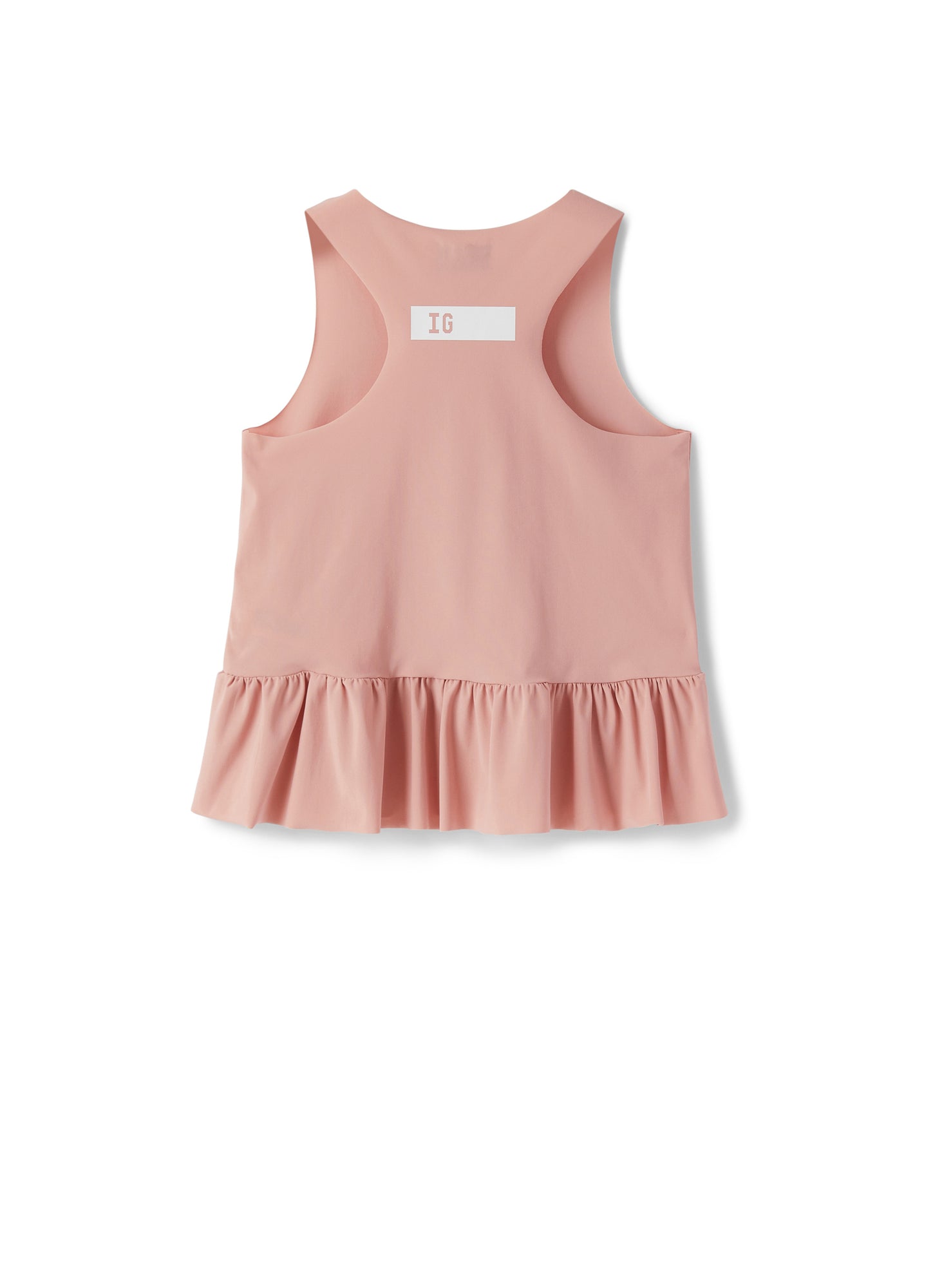 Tank Top with Flounce On The Bottom | Rosa Cipria