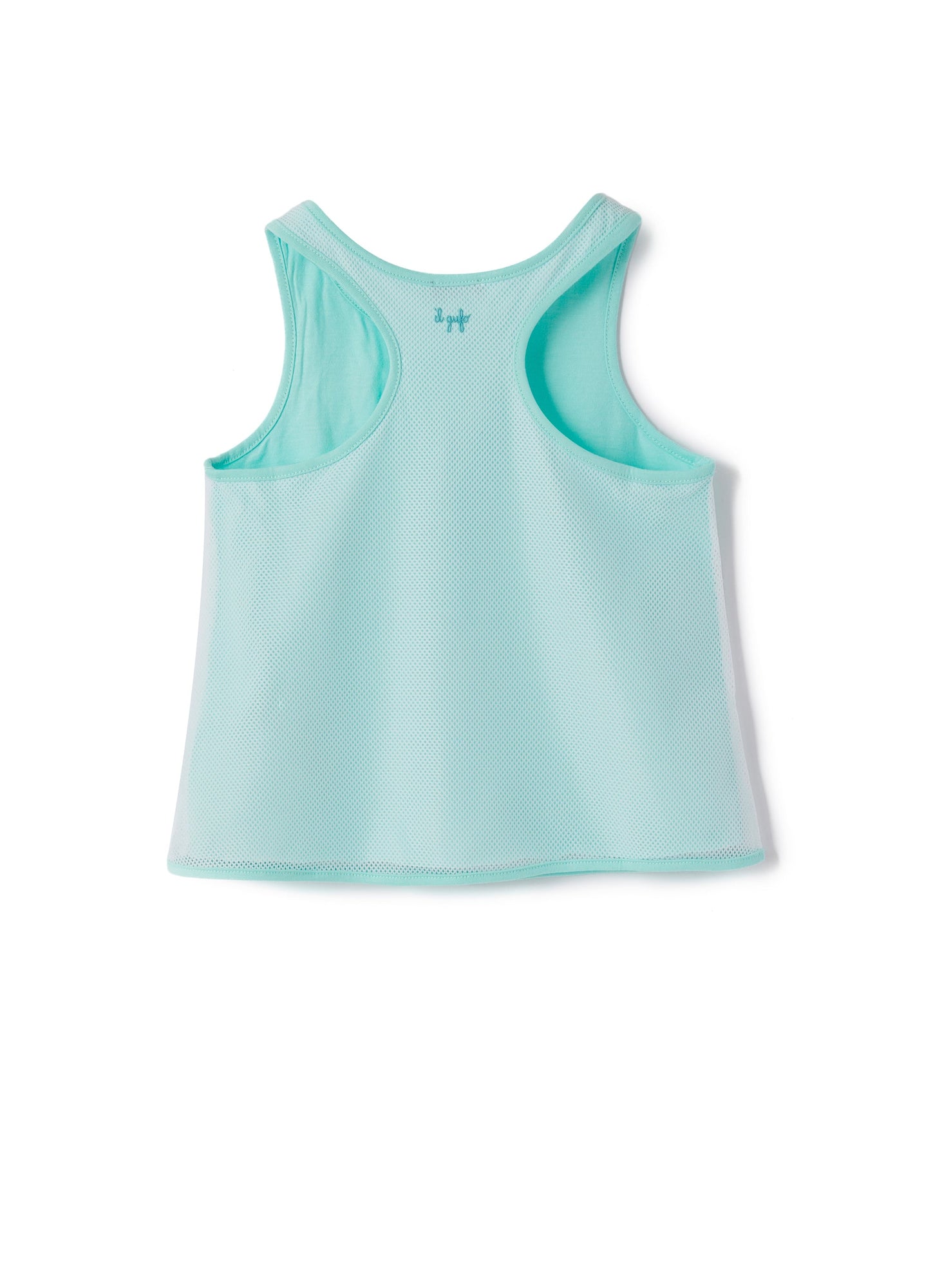 Girls | Perforated Cotton Sports Sleeveless Top | White Sage