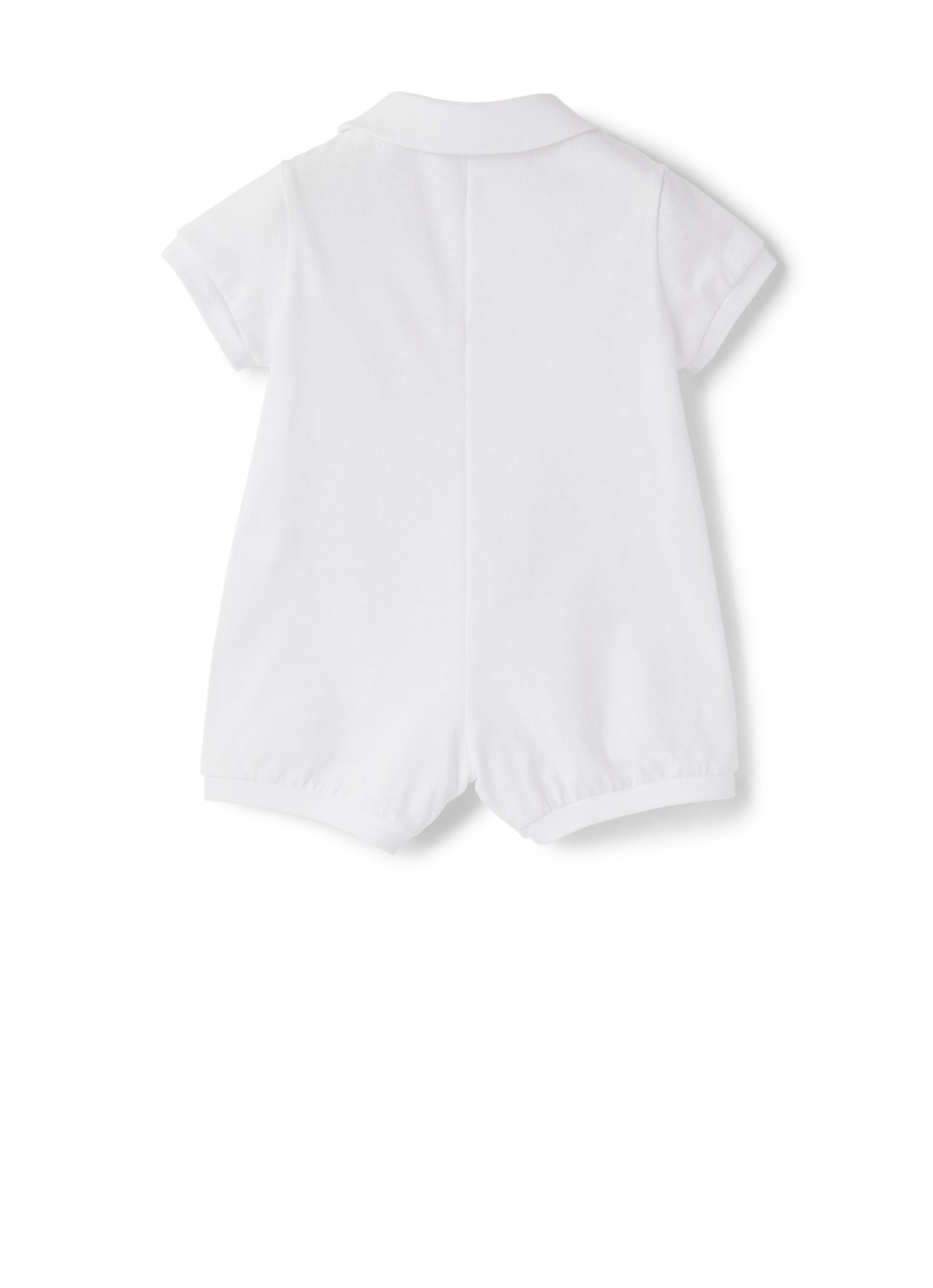 Romper with Seal Application | Bianco/Rosa