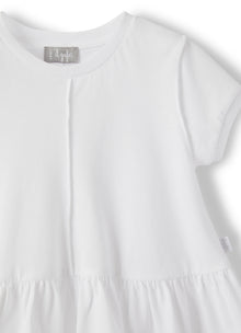 Girls | Trapeze T-Shirt with Flounce | White