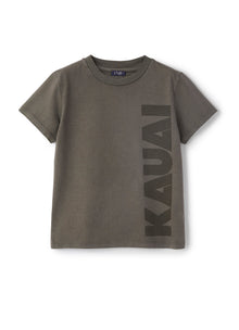 Boys | Jersey T-Shirt with Kauai Print | Green Oregano