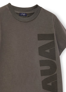 Boys | Jersey T-Shirt with Kauai Print | Green Oregano