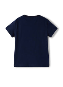 Boys | Short Sleeve T-Shirt with Radar Print | Blue Light Blue