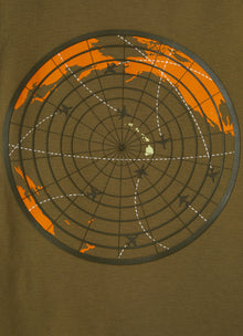 Boys | Short Sleeve T-Shirt with Radar Print | Oregano Green Green