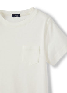 Boys | Short Sleeve T-Shirt with Pocket | Milk