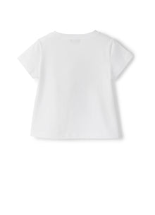 Short Sleeve T-Shirt with Toucan Print | Bianco/Limonata