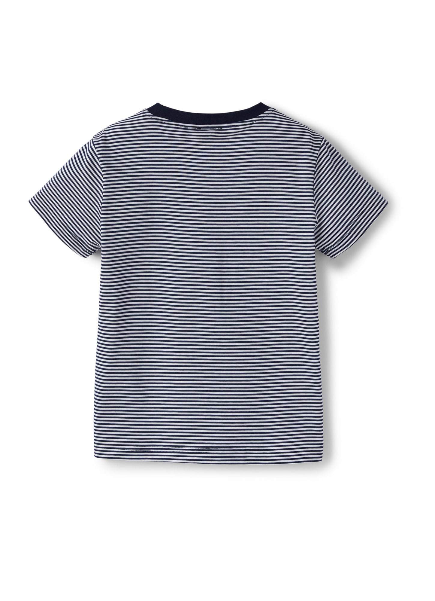 Boys | Striped Cotton T-Shirt with Palm Tree Print | Blue