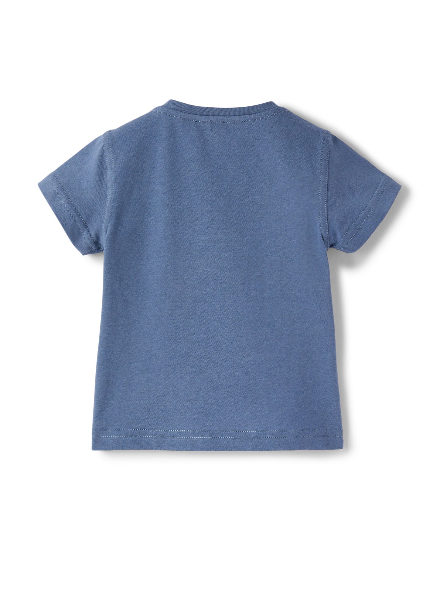 Boys | Jersey T-Shirt with Polaroid Print | Blue Polvere Blue