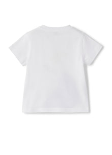 T-Shirt with Shrimp Print | White/Chick Yellow