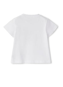 T-Shirt with Palm Tree Application | White/Green