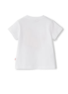 Baby Boys | Short Sleeve T-Shirt with Crab Application | White Orange