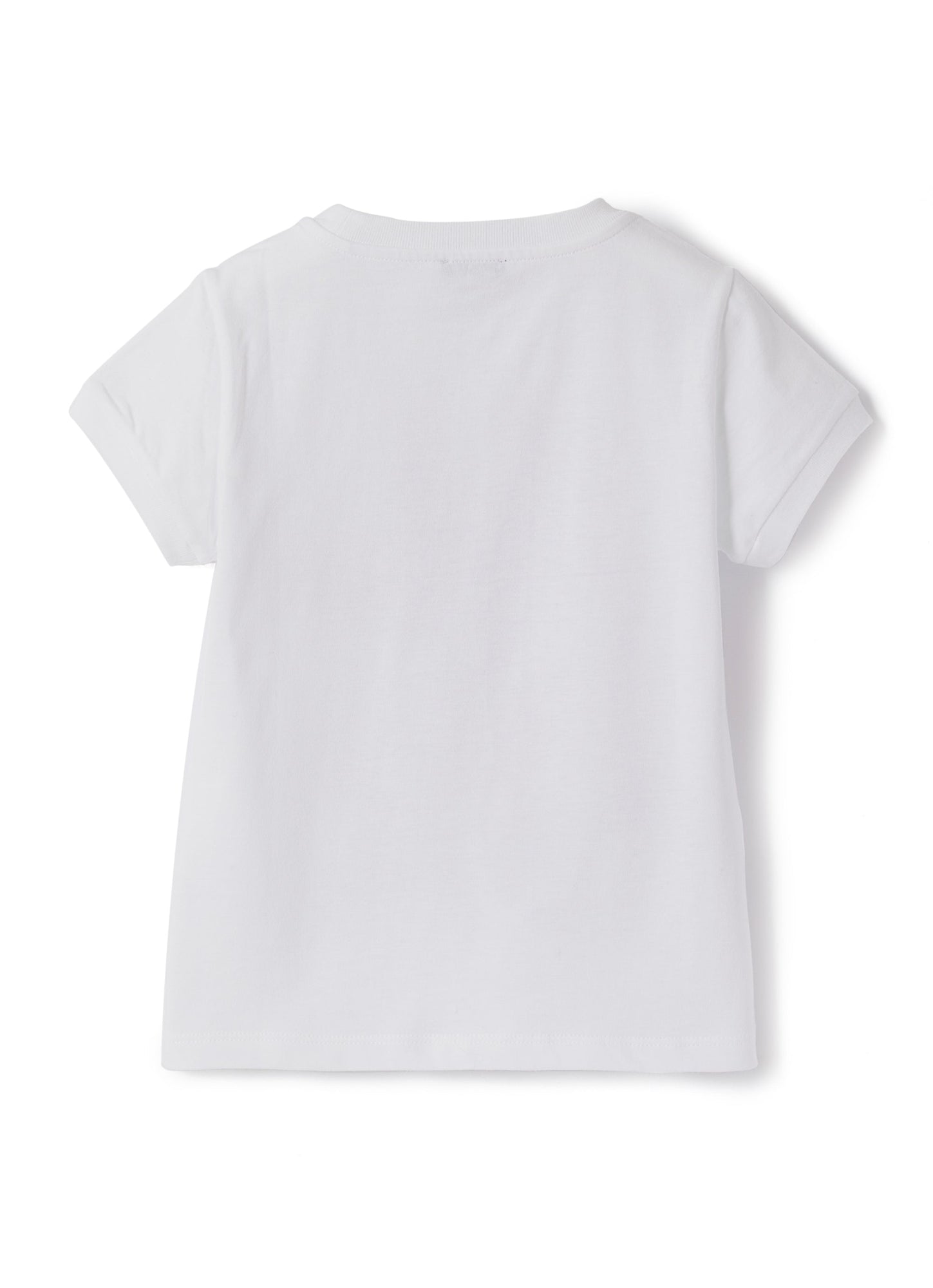 Girls | Short Sleeve T-Shirt with Aloha Print | White Stone Grey