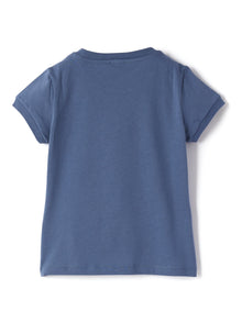 Girls | Short Sleeve T-Shirt with Aloha Print | Pioggia Ibisco