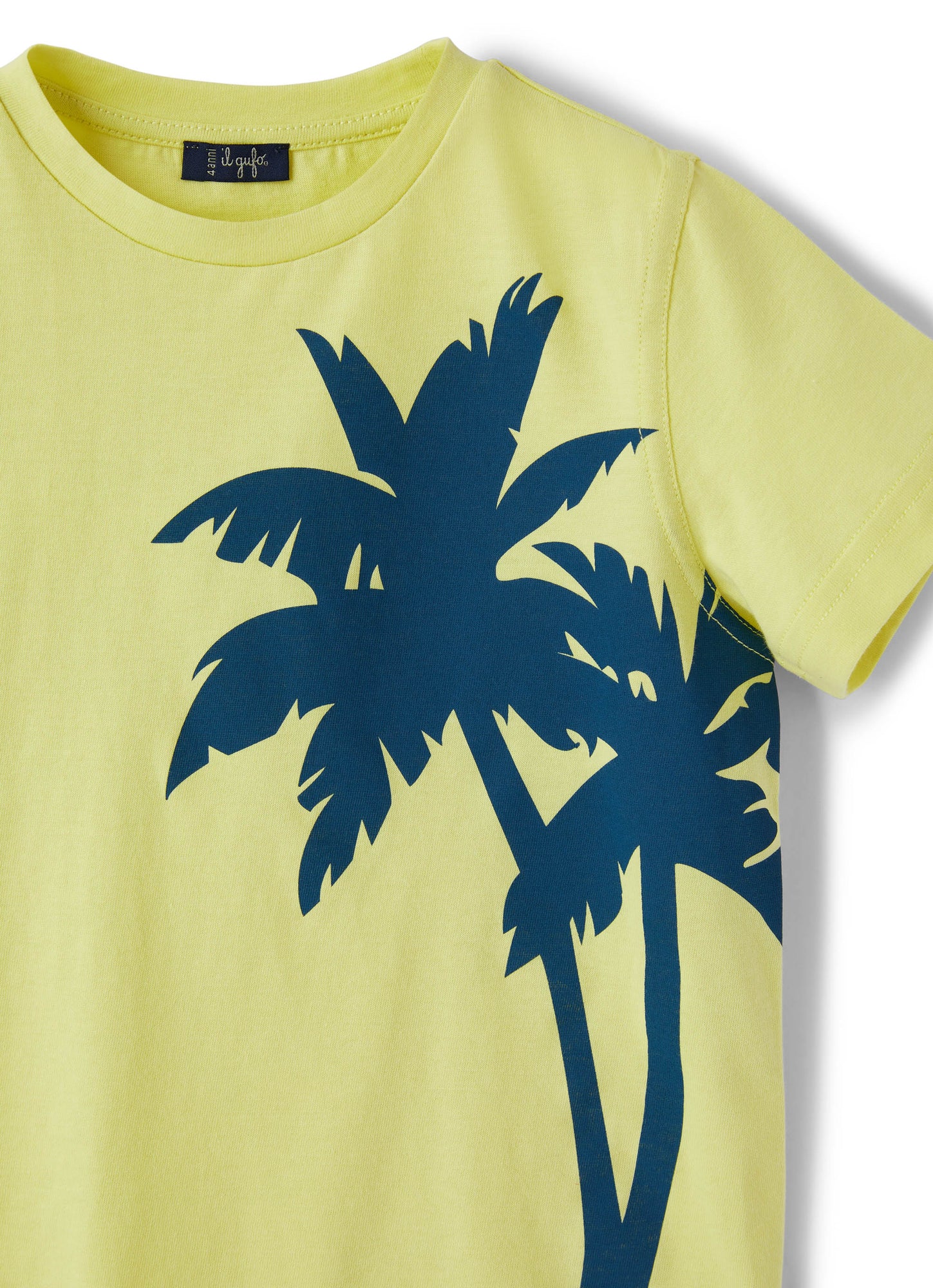 Boys | Short Sleeve T-Shirt with Palm Tree Print | Luce Baia