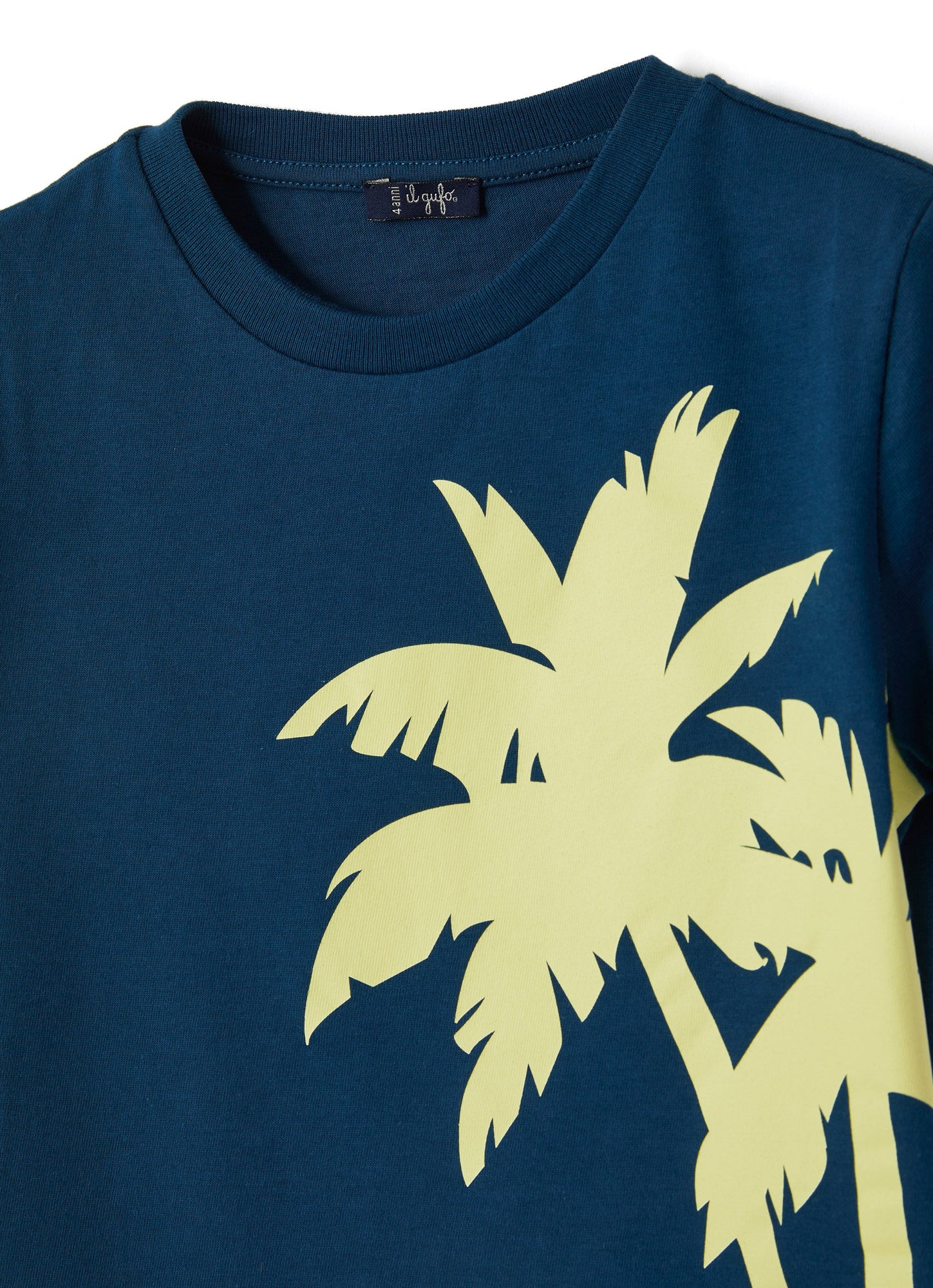 Boys | Short Sleeve T-Shirt with Palm Tree Print | Baia Luce