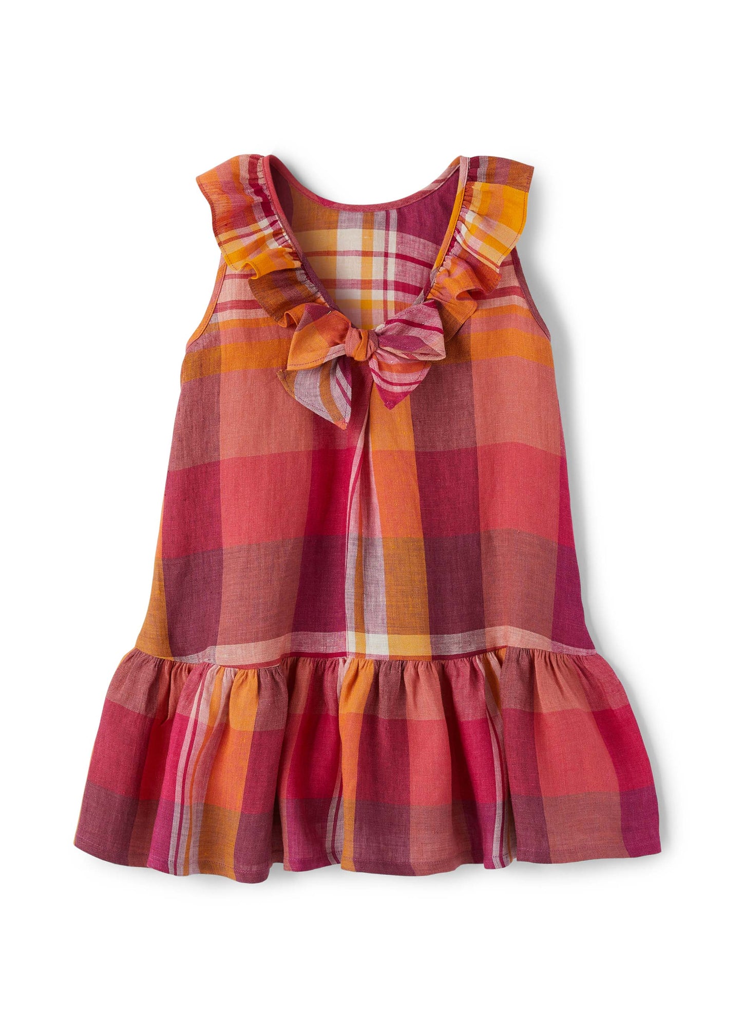 Girls | Check Pattern Sleeveless Dress | Pitaya
