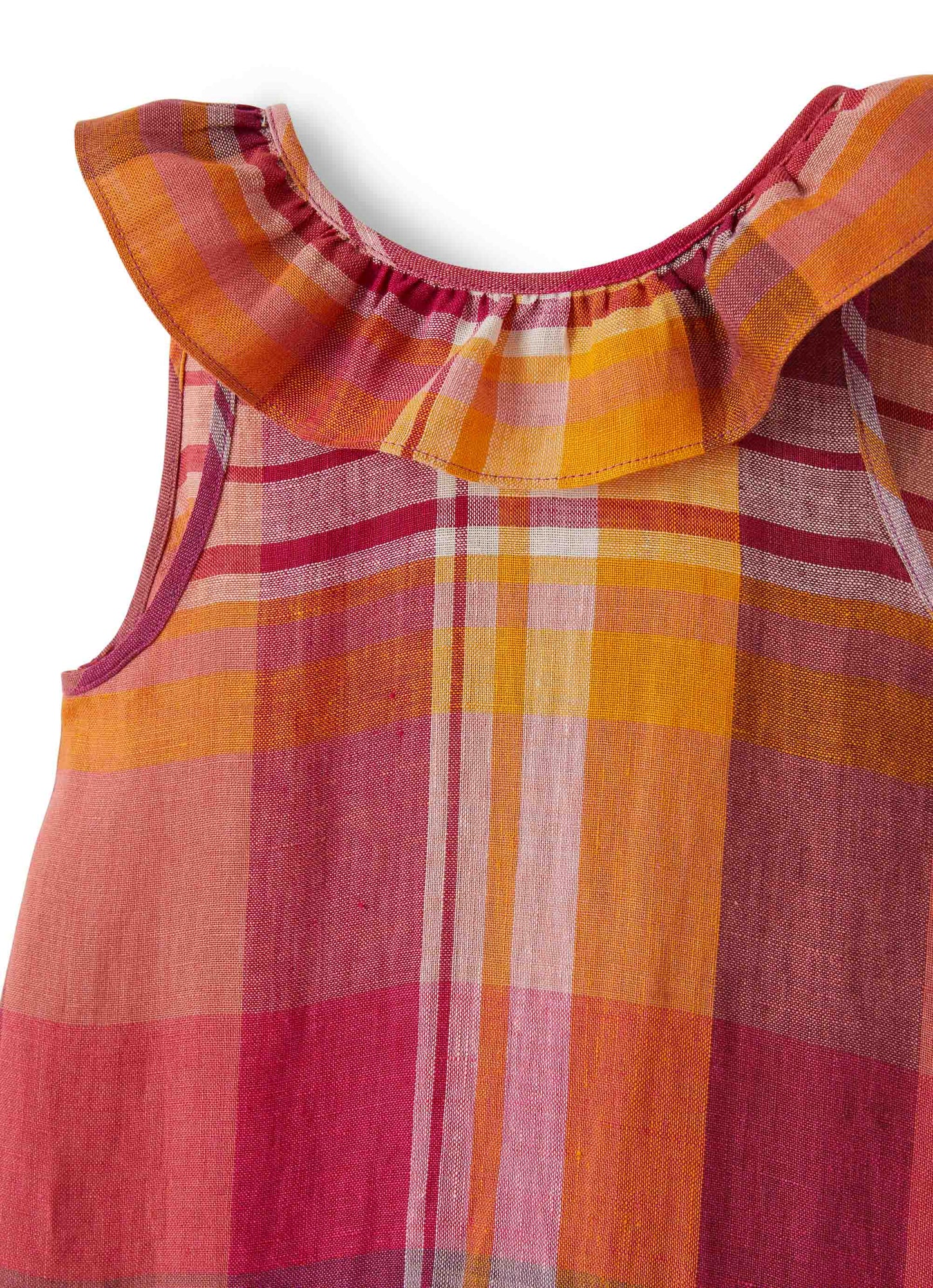 Girls | Check Pattern Sleeveless Dress | Pitaya