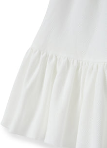 Girls | Sleeveless Dress with Gathered Waist | Pink Cipria White