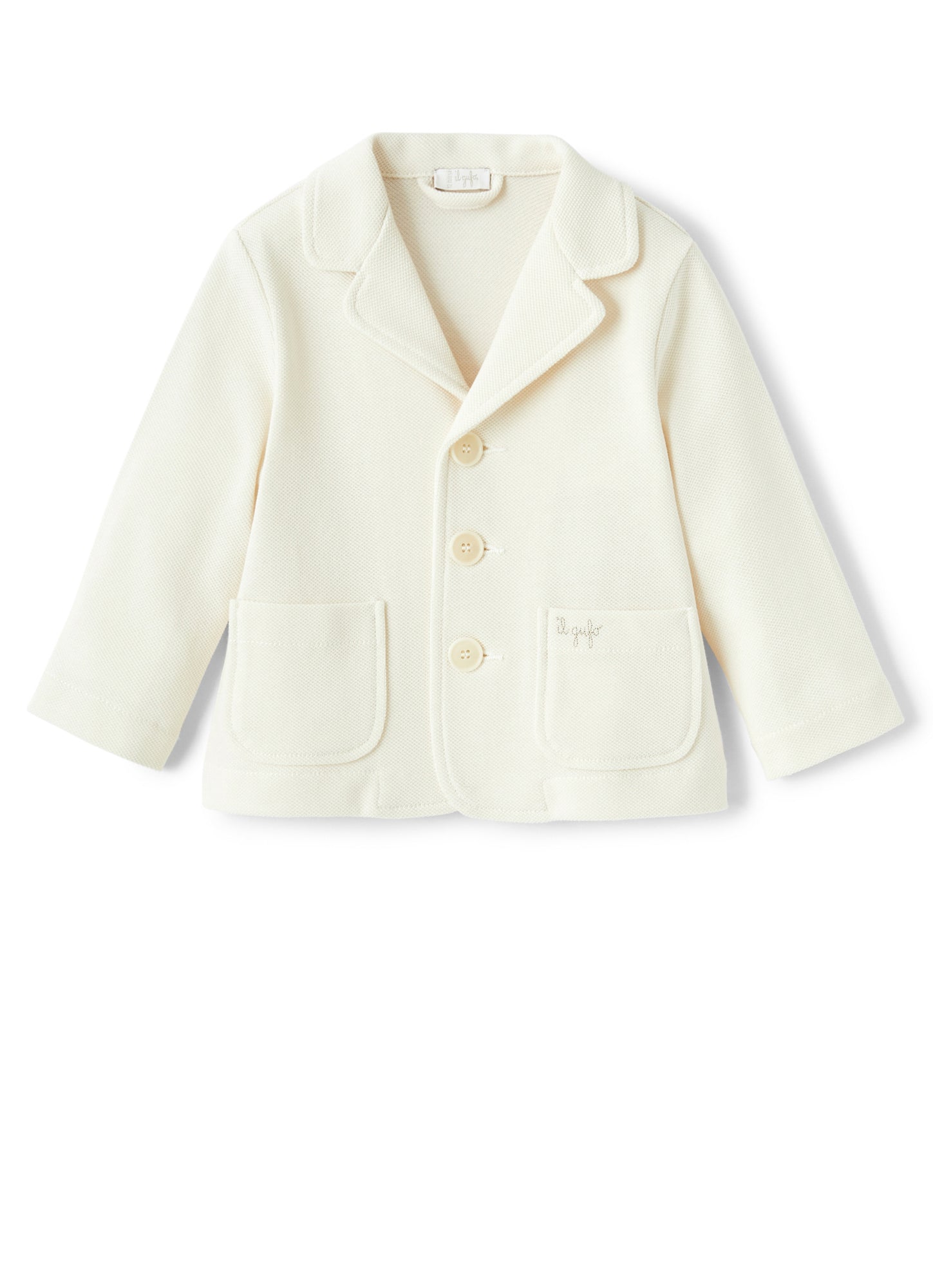 Baby Boys | Piquet Cotton Blazer | Shell White