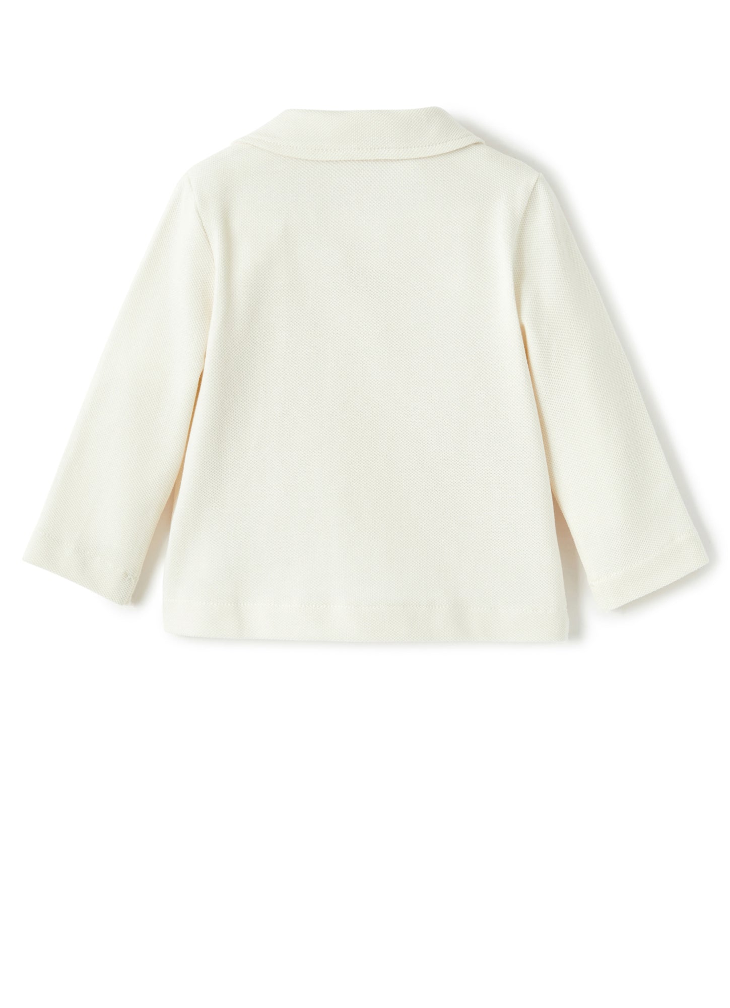 Piquet Cotton Blazer | Shell White