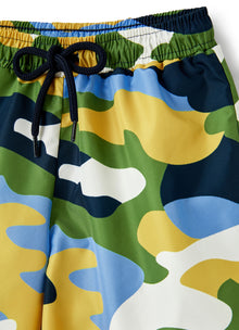 Camouflage Print Swim Suit | Blue