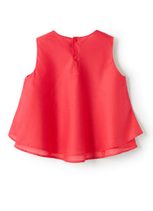 Voile Flared Top | Rosso Carminio