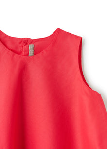 Voile Flared Top | Rosso Carminio