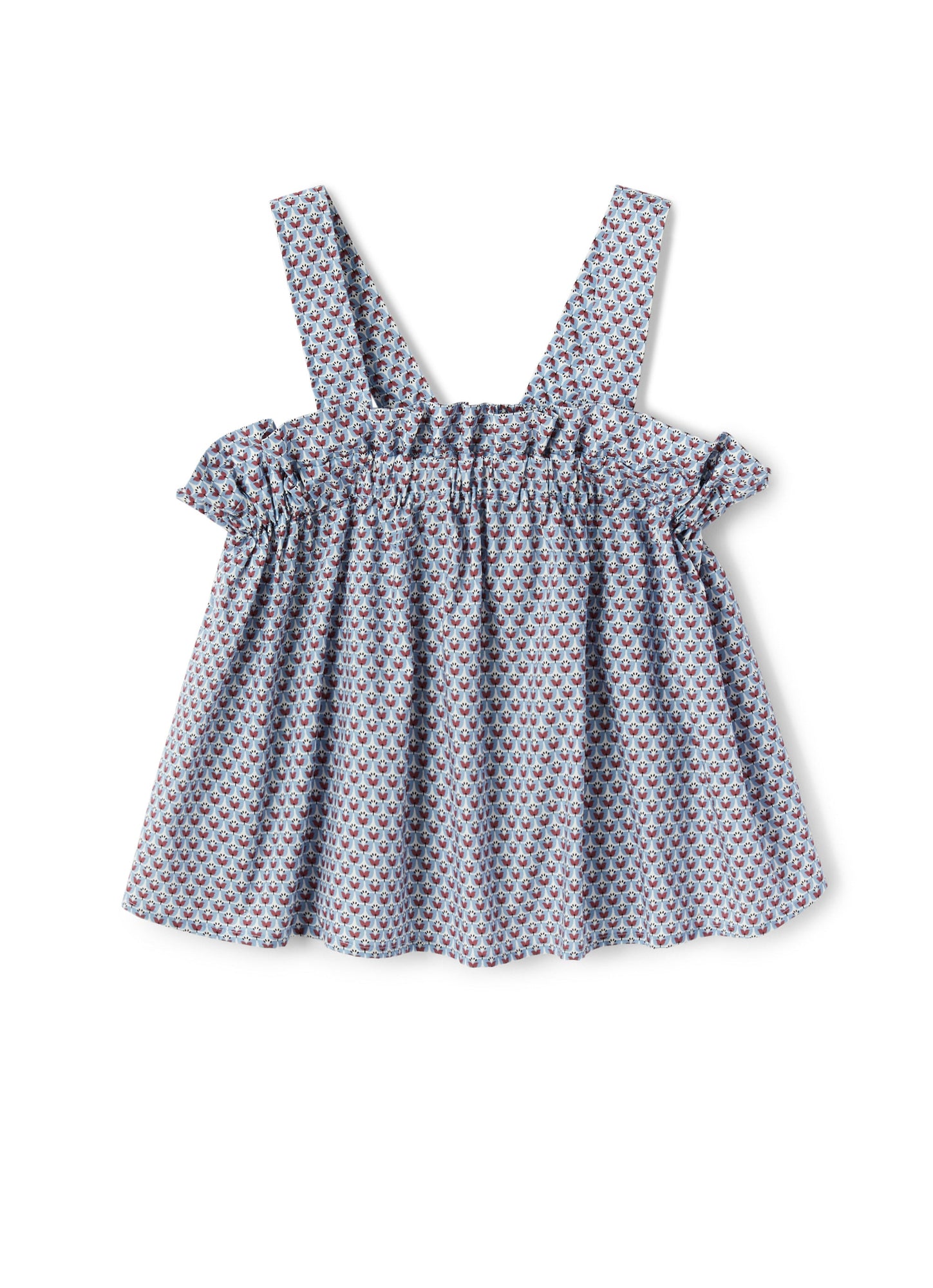 Girls | Floral Liberty Fabrics Sleeveless Top | Light Blue