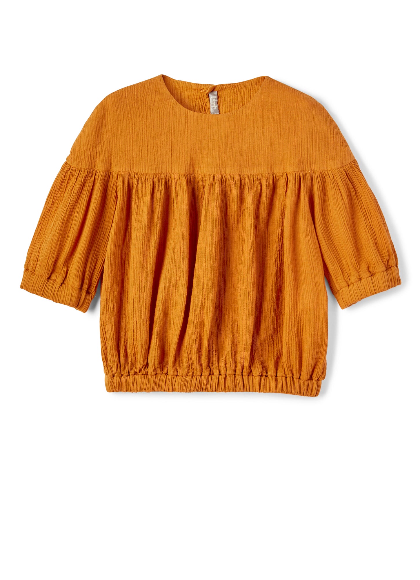 Girls | Cotton Gauze Shirt | Arancio