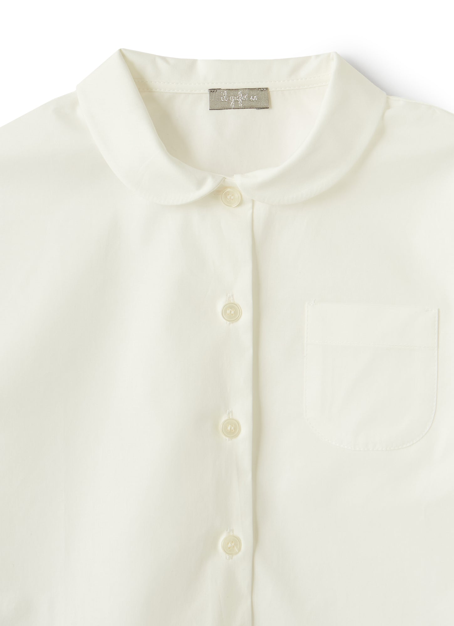 Cotton Shirt with Breast Pocket | White