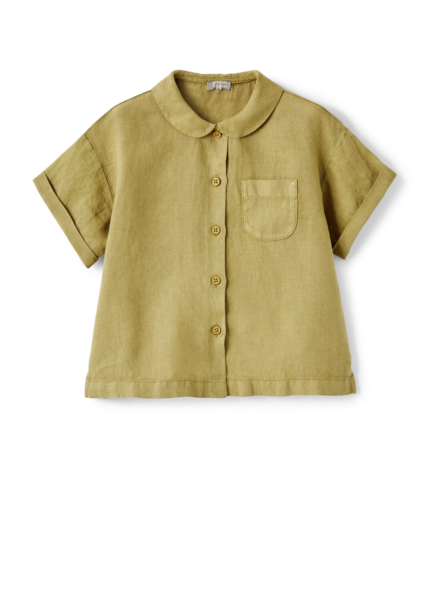 Girls | Linen Shirt with Breast Pocket | Cachi