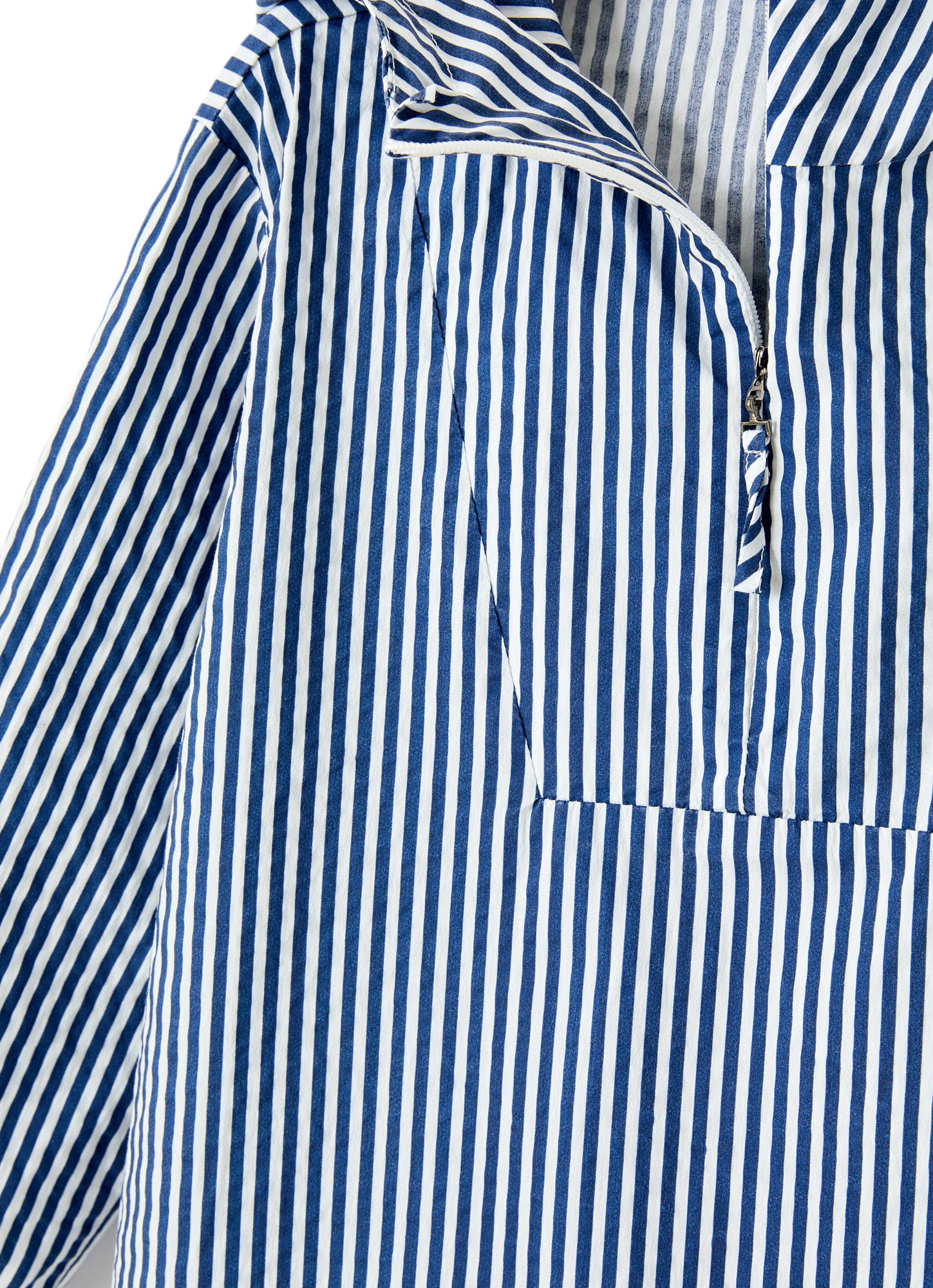 Striped Shirt with Hood | White/Blue