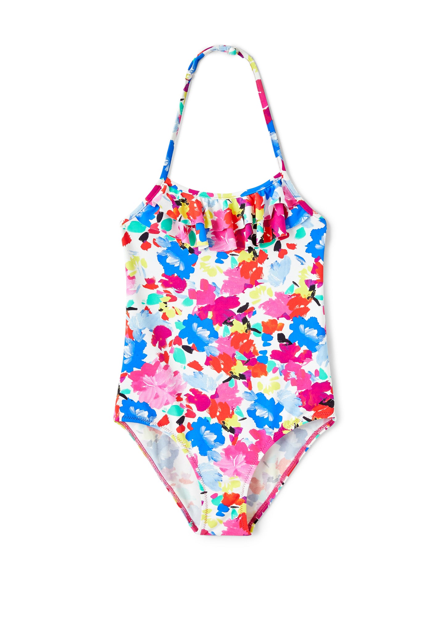 Girls | Floral Patterned One-Piece Swimsuit | Multicolor