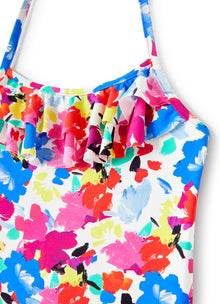 Floral Patterned One-Piece Swimsuit | Multicolor