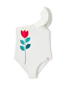 One-Shoulder Swimsuit | White