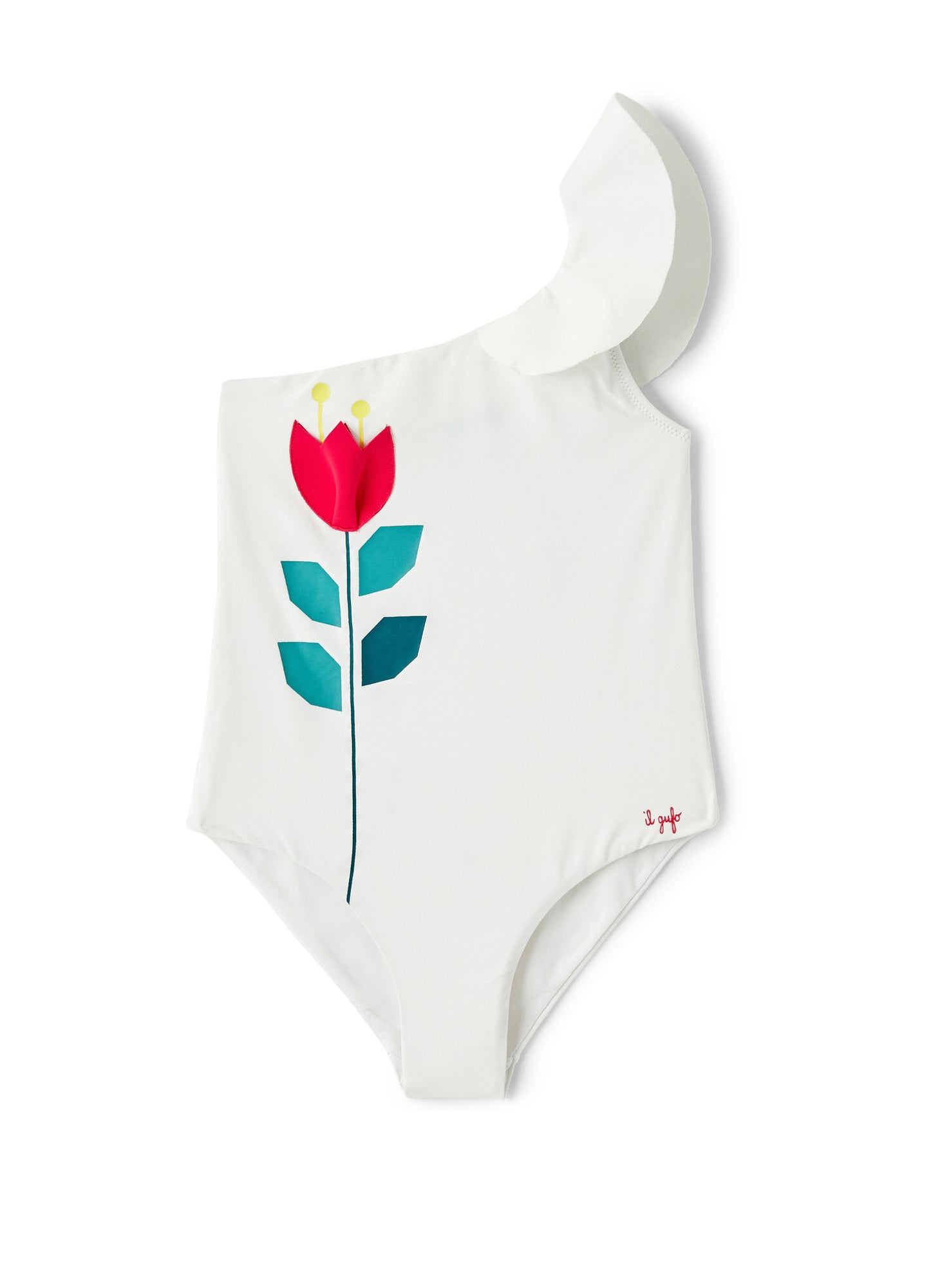 Girls | One-Shoulder Swimsuit | White