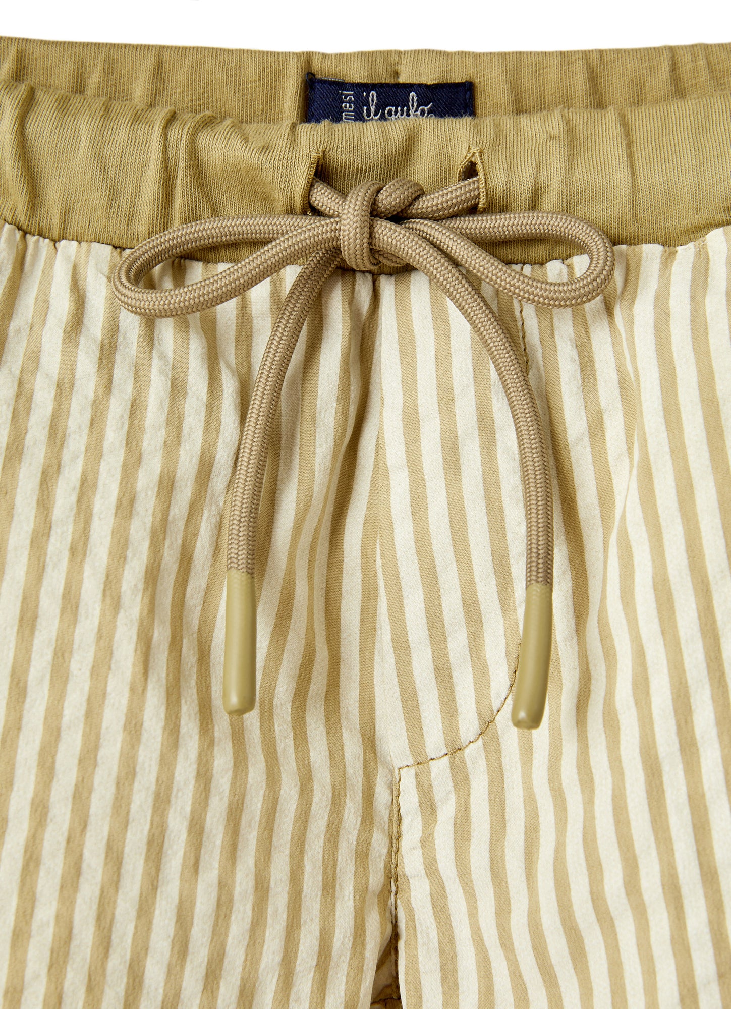 Striped Khaki Seersucker Suit | Cachi/Bianco