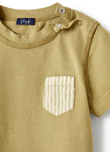 Striped Khaki Seersucker Suit | Cachi/Bianco