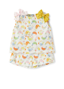 Patterned Organic Cotton Suit | Arancio