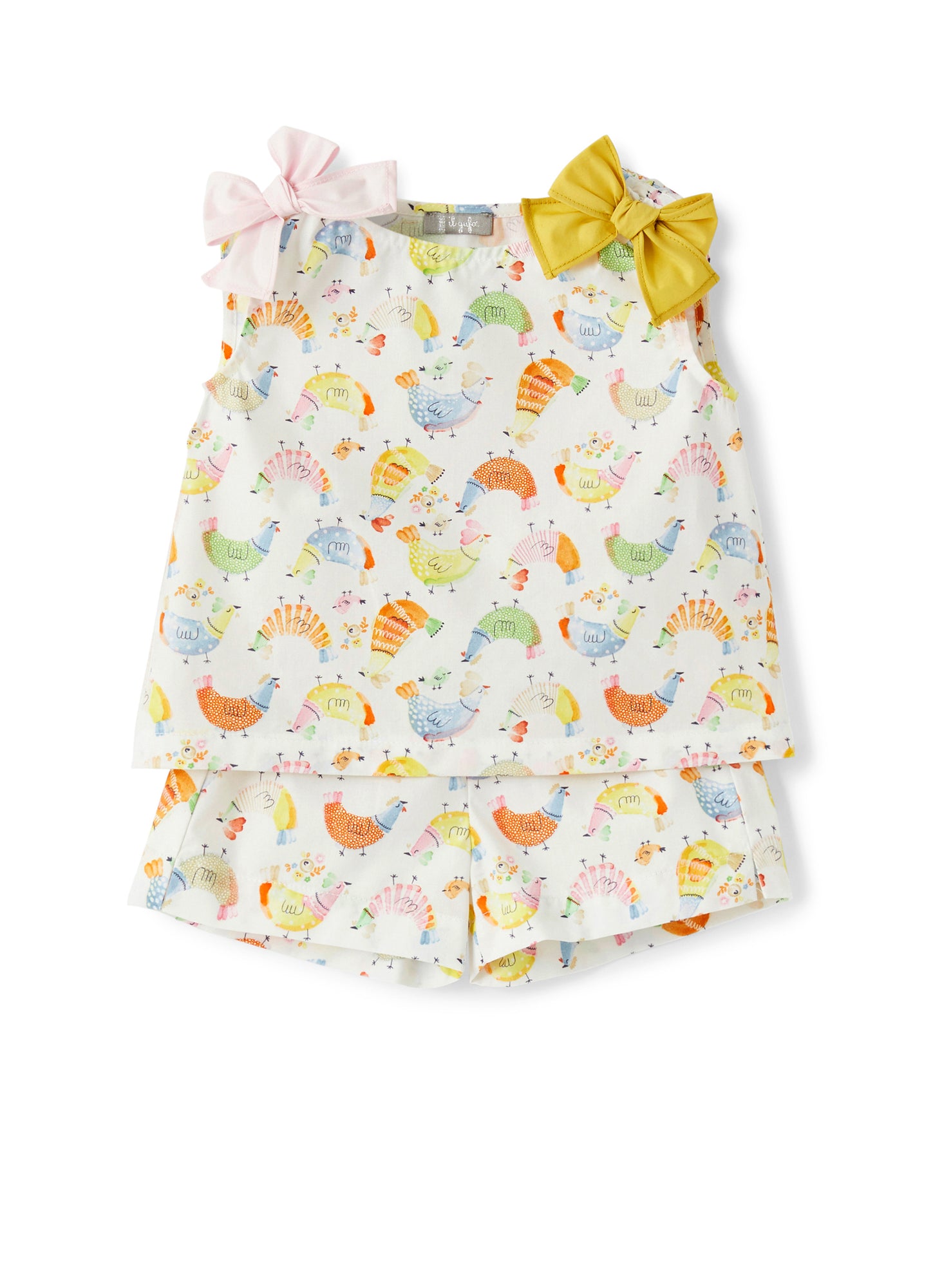 Patterned Organic Cotton Suit | Arancio